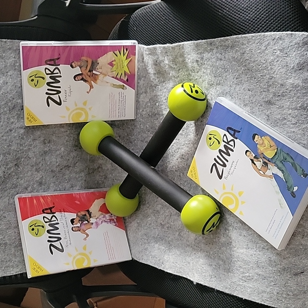 Zumba Toning Sticks and 3 Zumba DVD'S